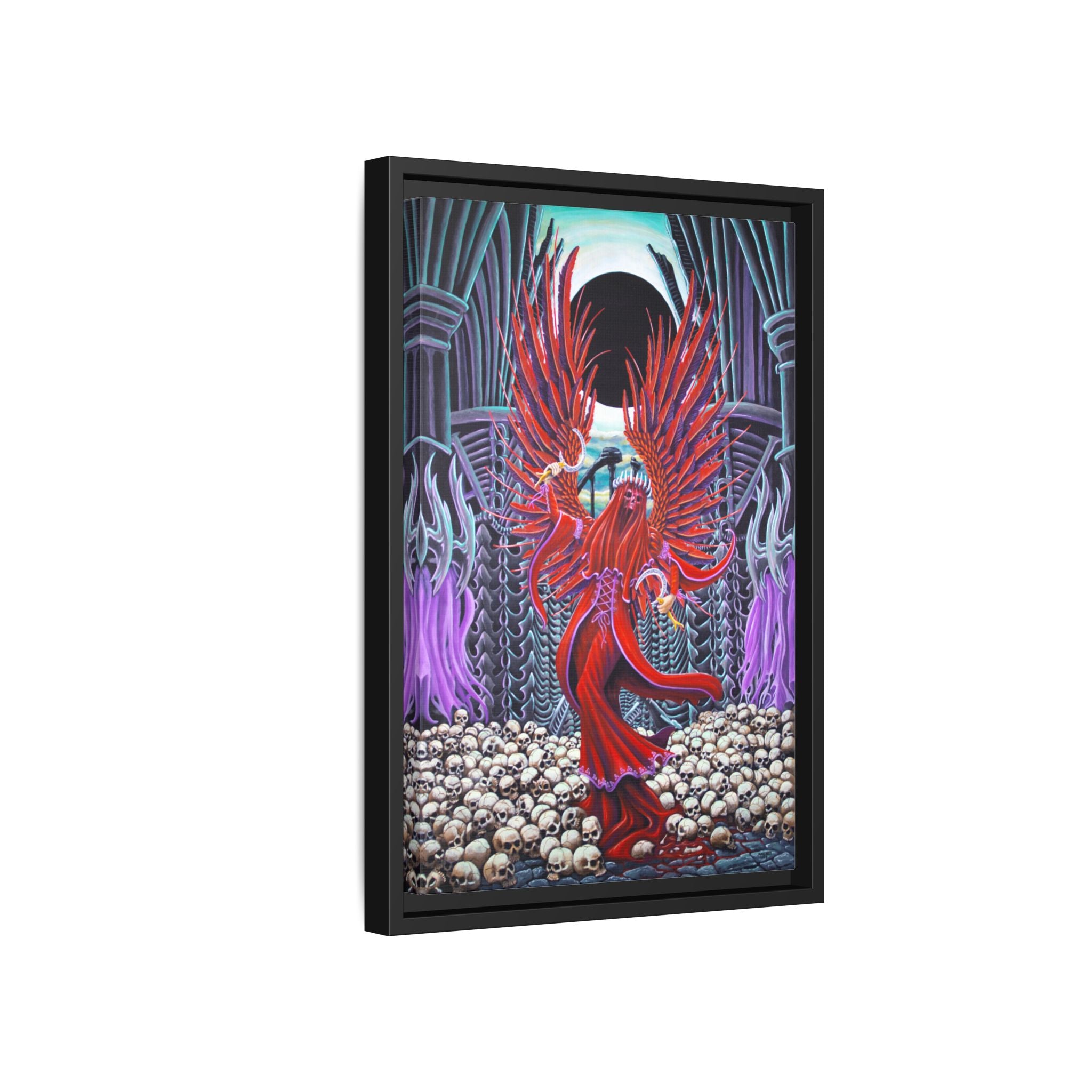 Framed Matte Wall Art – Queen in Red by James Neely Canvas Print