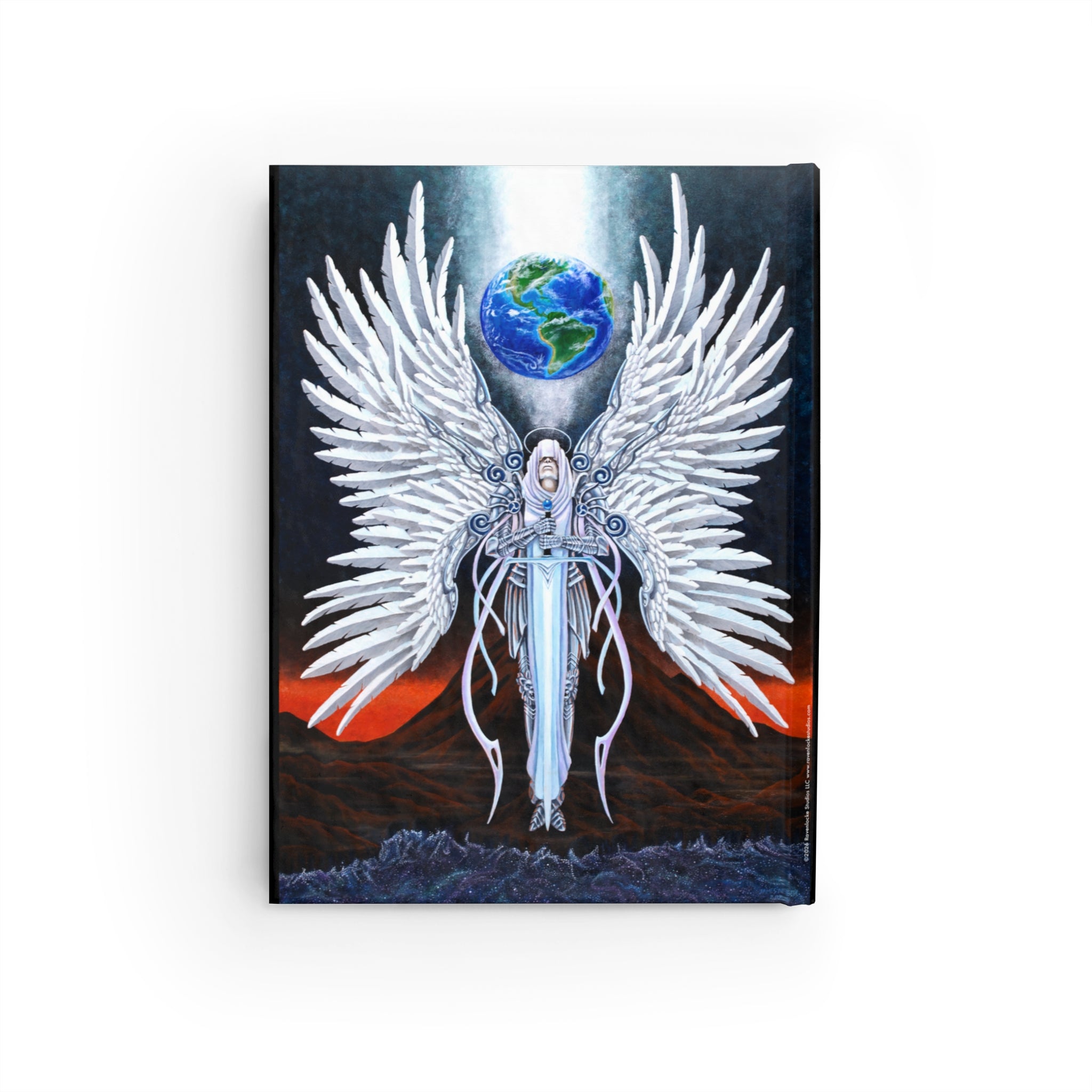 The Sentinel by James Neely – Angel Guardian Journal – Spiritual Earth & Wings Hardcover Notebook