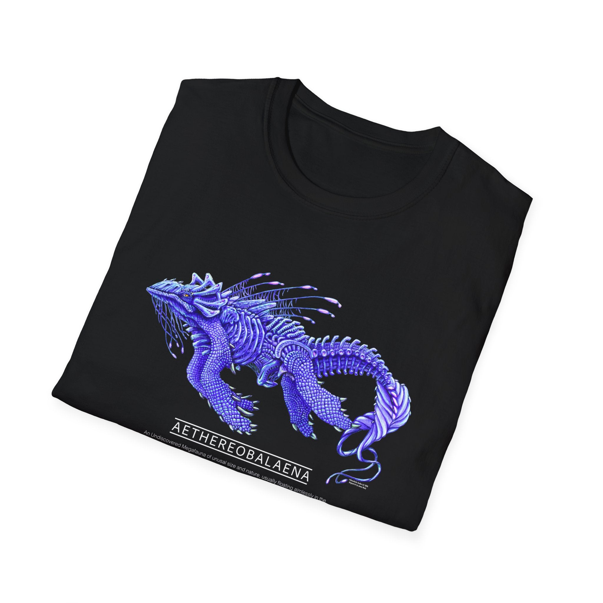 Alien Sea Creature T-Shirt — Neon Biomech Illustration Tee