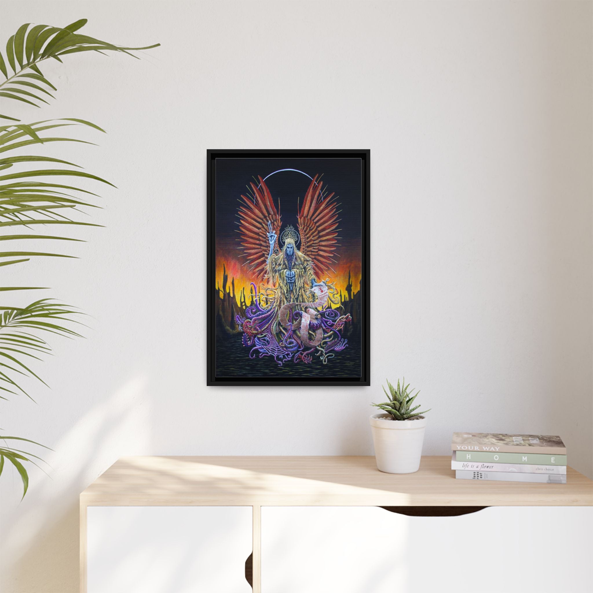 Matte Canvas Framed — The King in Yellow by James Neely Art Print