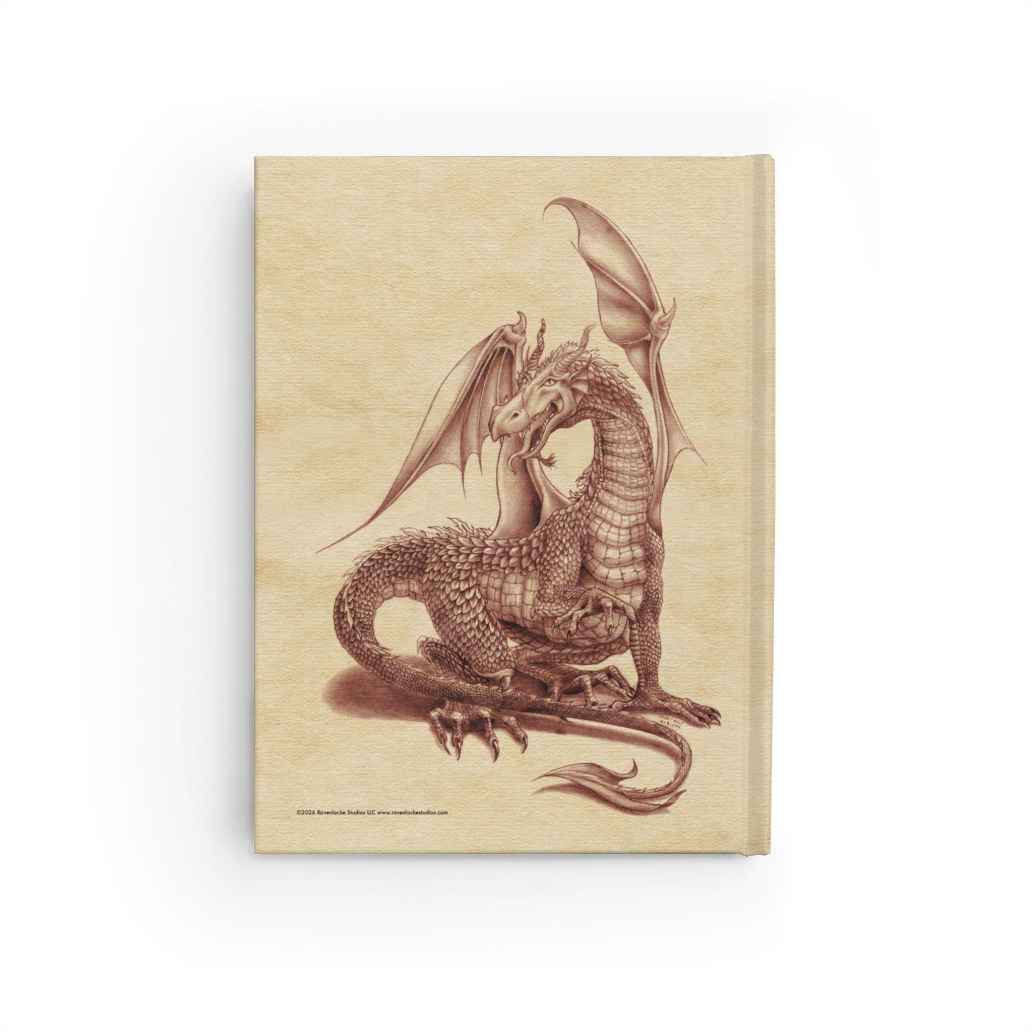Dragon Sketch Journal — Vintage Fantasy Hardcover Notebook