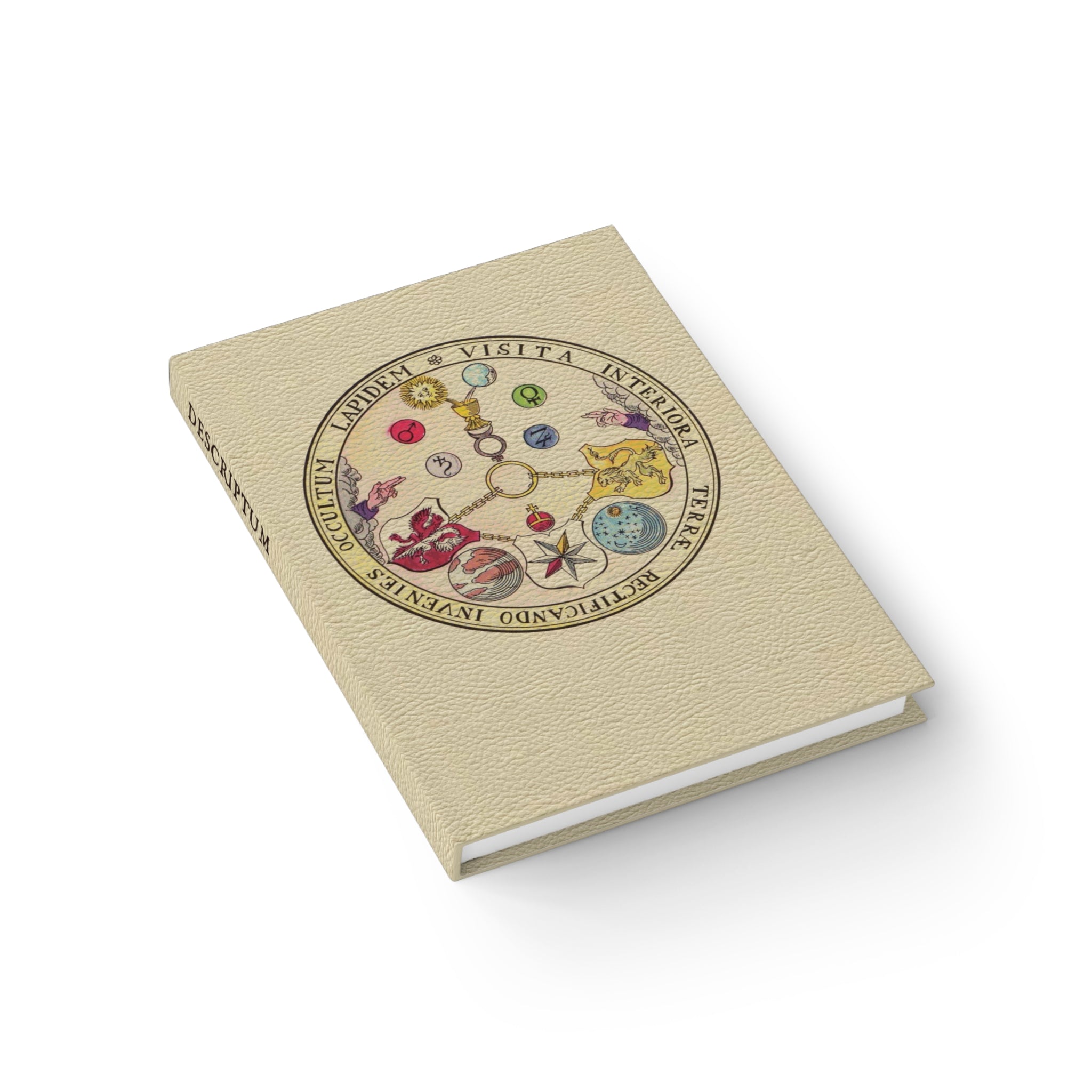 Alchemical Themed Journal with Old VITRIOL Seal Hardcover Journal — Vintage Occult Grimoire Notebook
