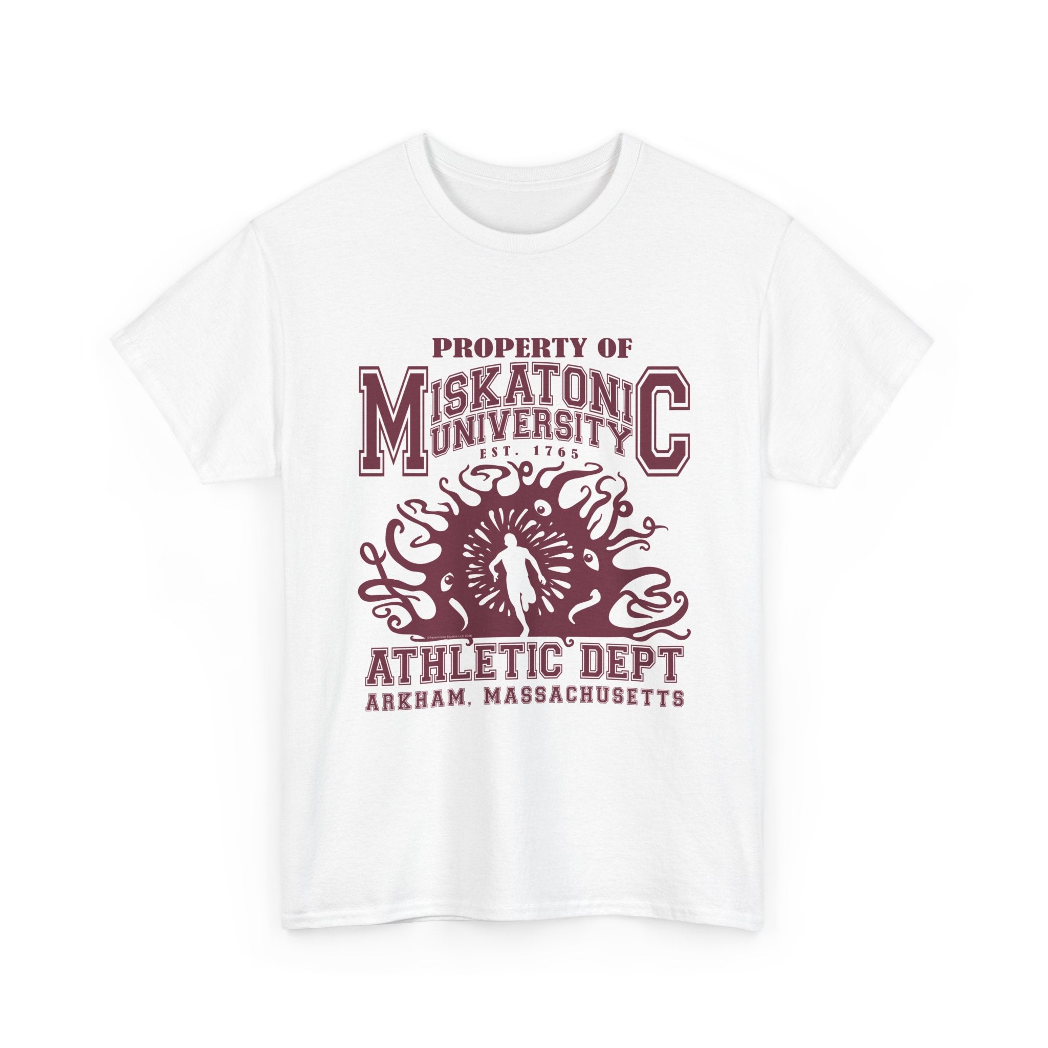 Miskatonic University Athletic Dept T-Shirt — Humorous Arkham Horror College Tee with Shoggoth