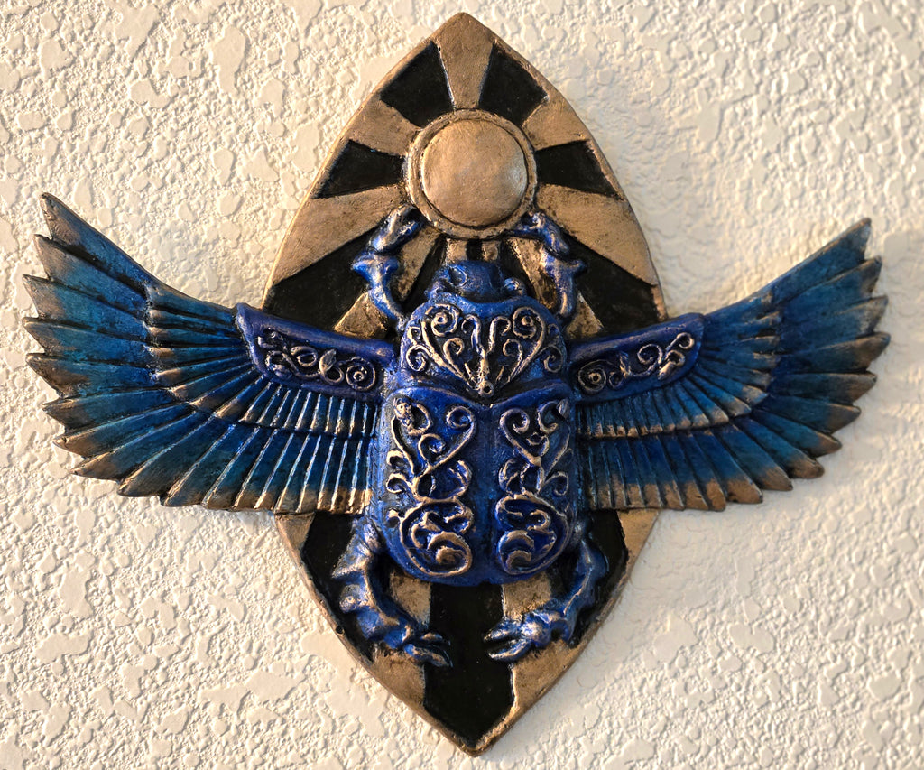 Solar Scarab – Handcrafted Scarab Beetle Wall Hanging