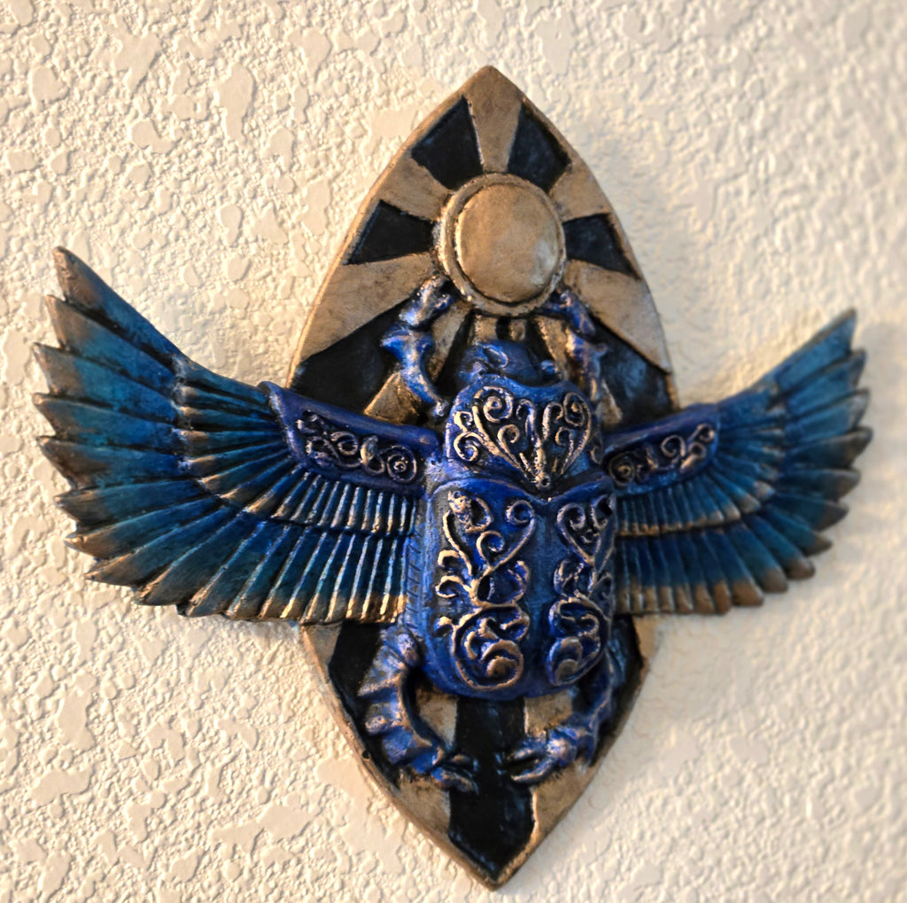 Solar Scarab – Handcrafted Scarab Beetle Wall Hanging
