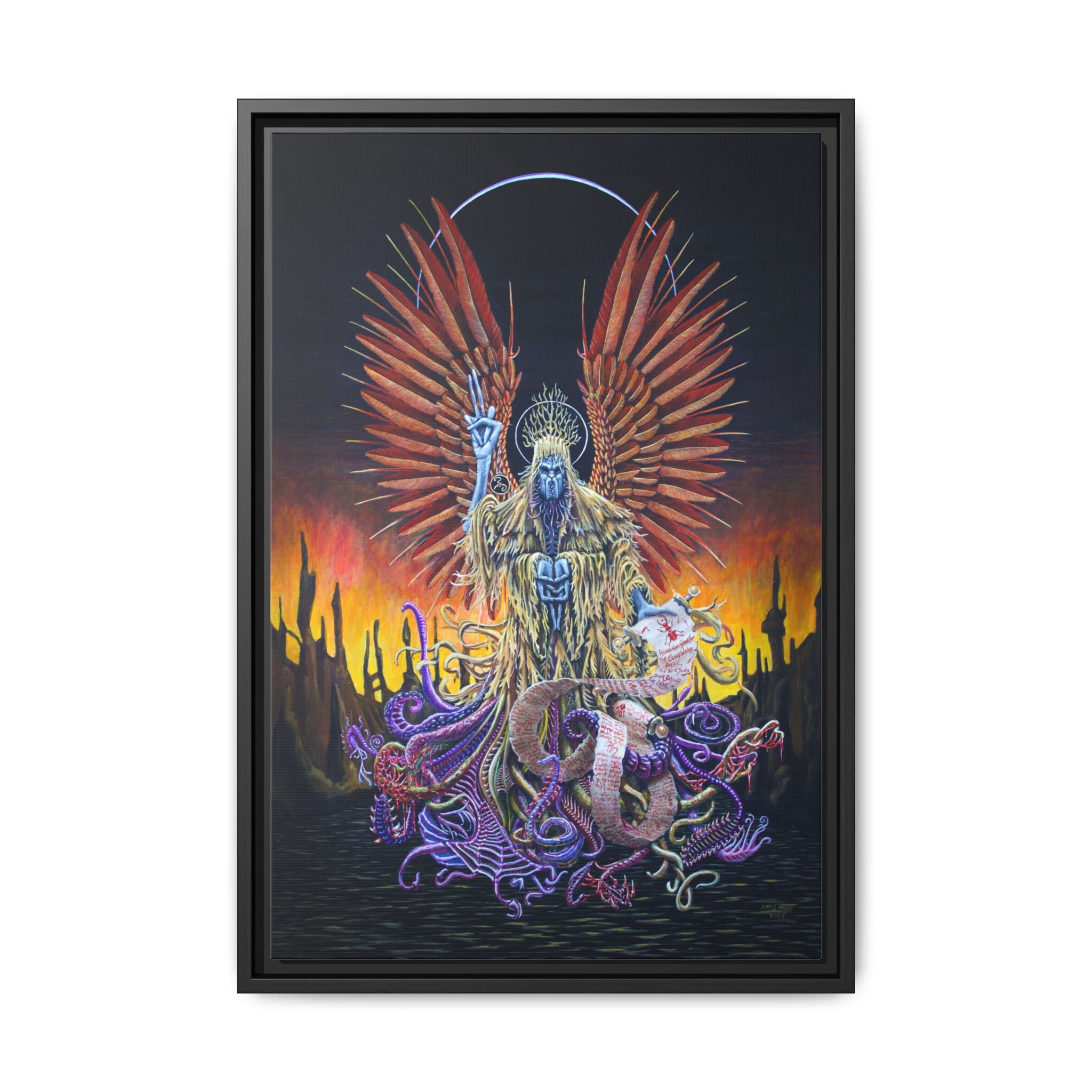 Matte Canvas Framed — The King in Yellow by James Neely Art Print