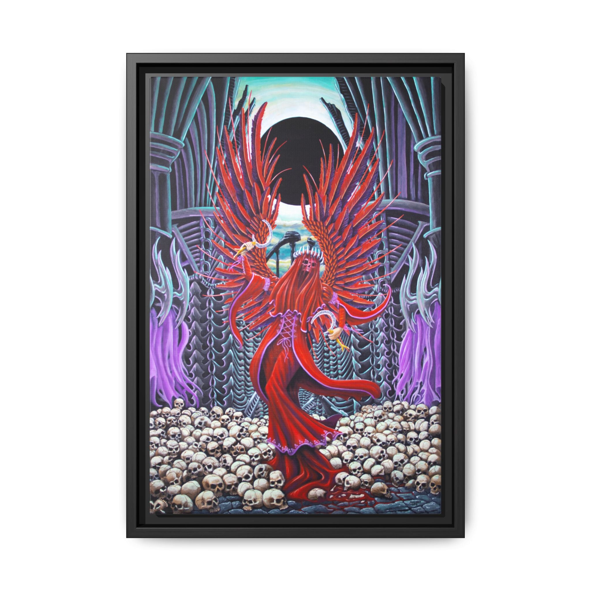 Framed Matte Wall Art – Queen in Red by James Neely Canvas Print