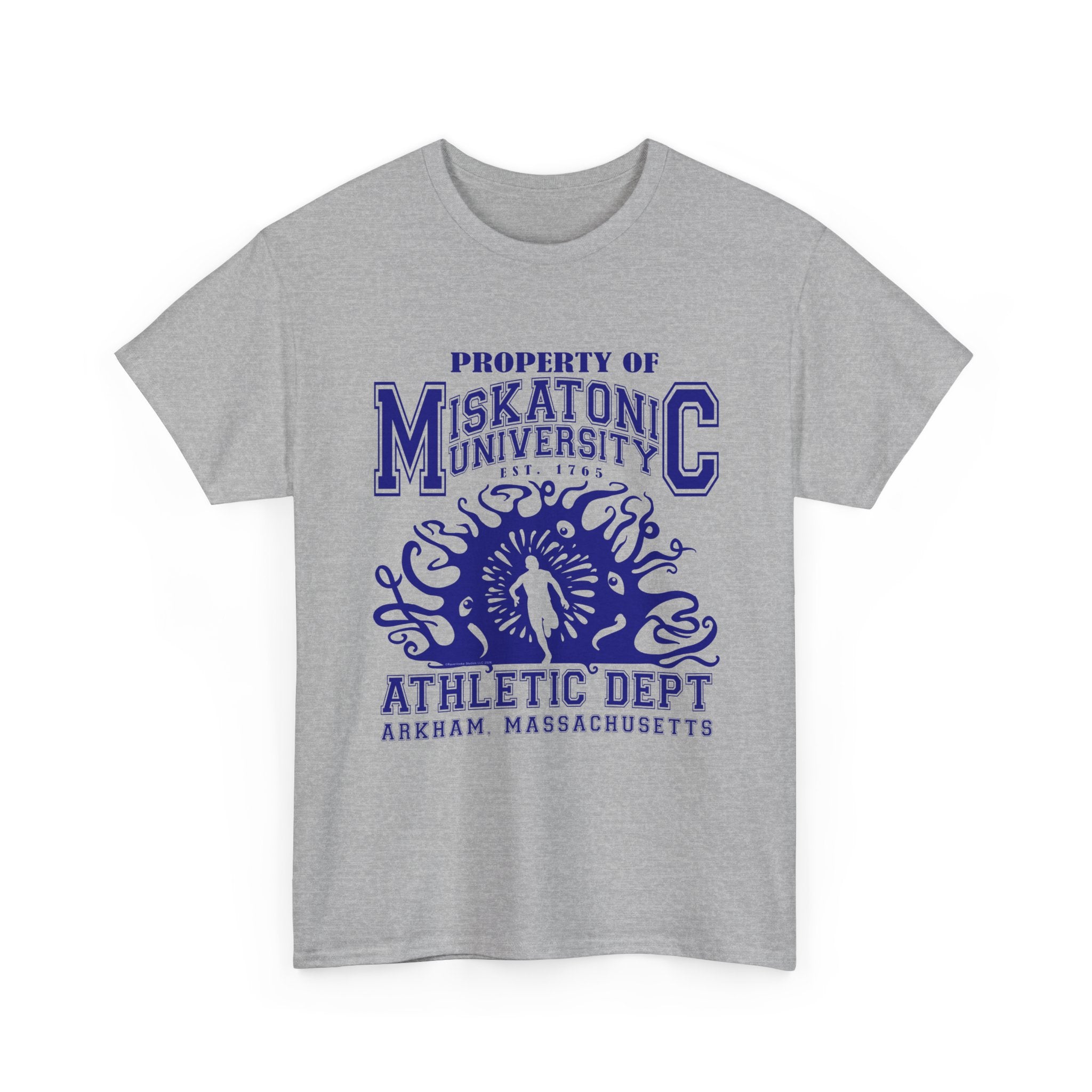 Miskatonic University Athletic Dept T-Shirt — Humorous Arkham Horror College Tee with Shoggoth