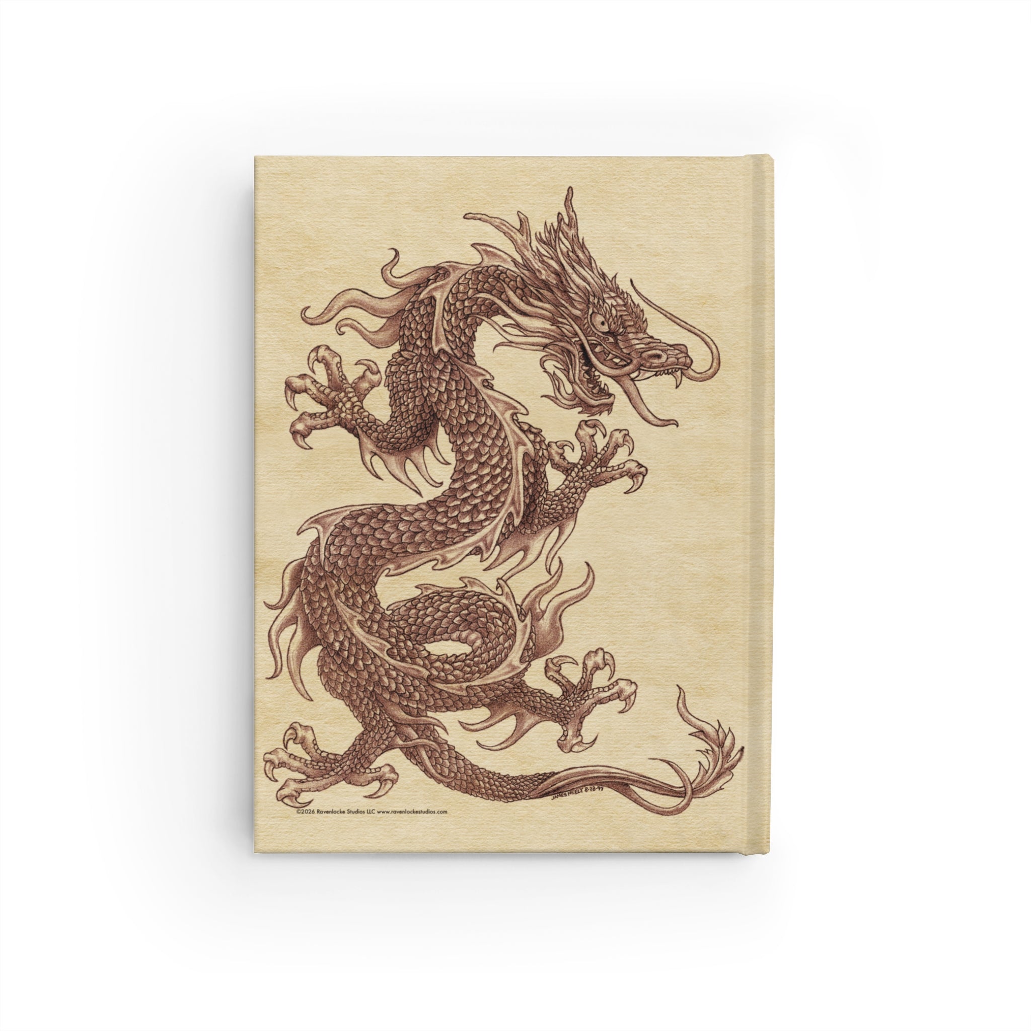 Dragon Vintage Journal — Antique Scroll Inspired Notebook for Sketching & Writing