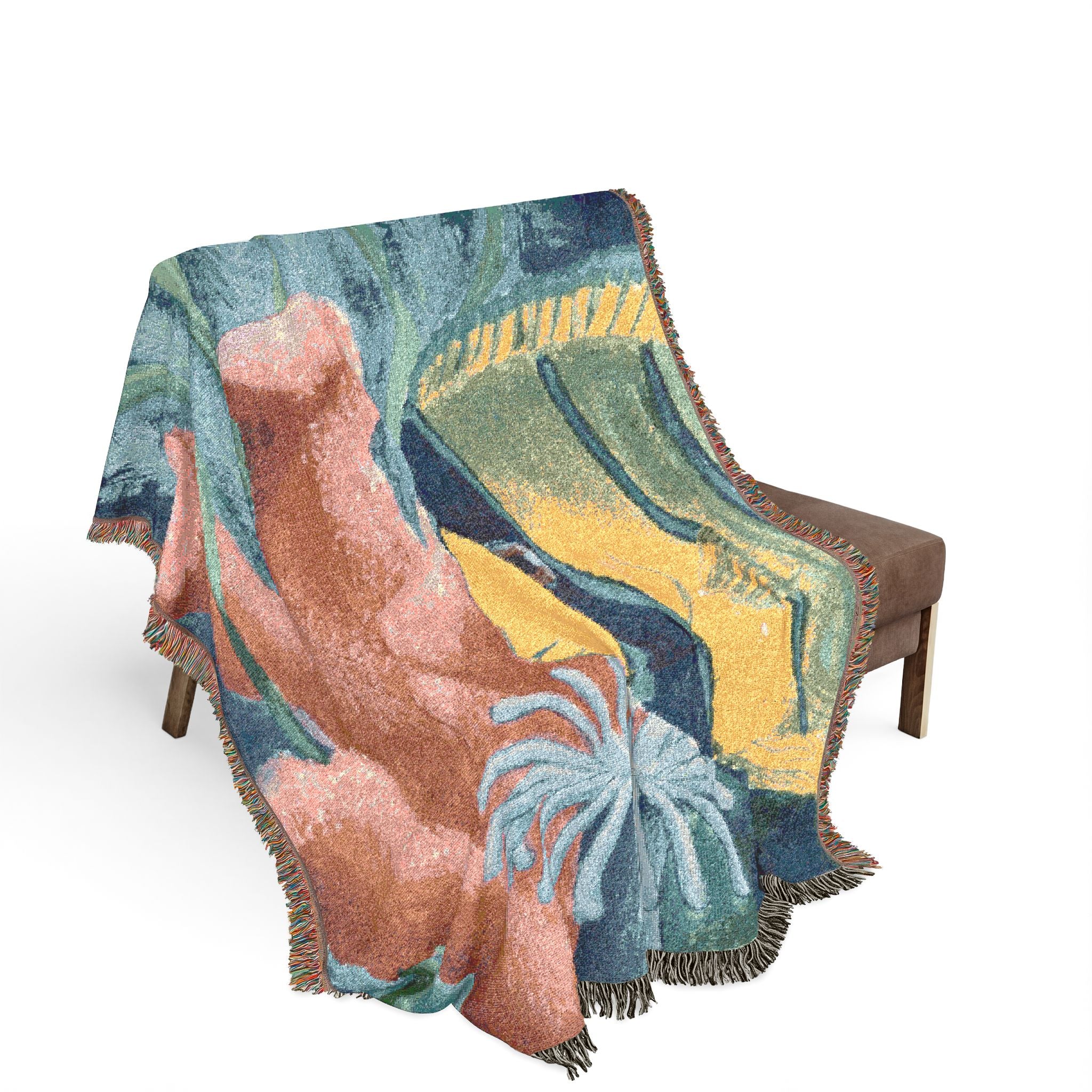 Coral Reef Woven Throw Blanket