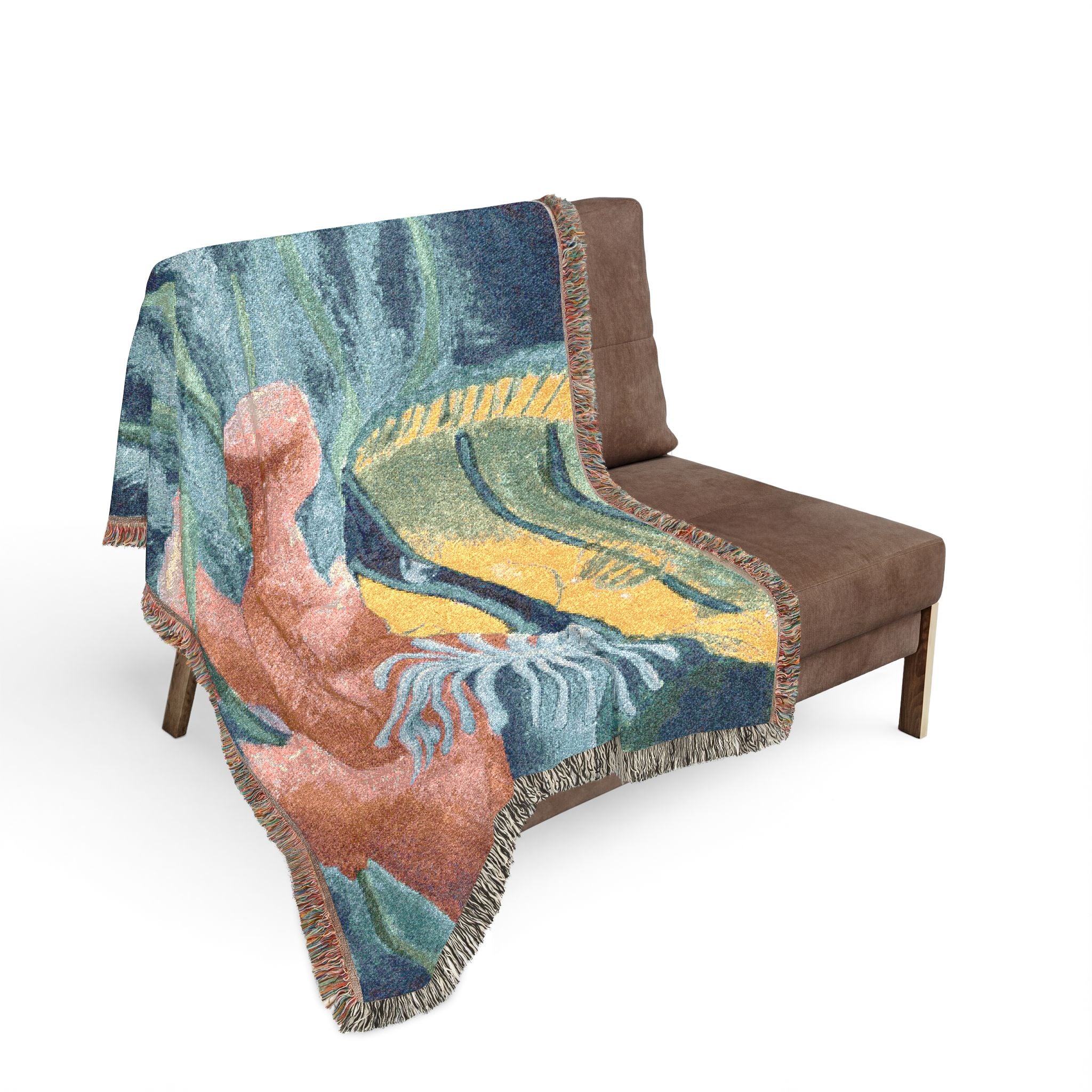 Coral Reef Woven Throw Blanket