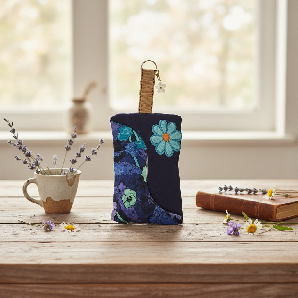 Travel Tissue Case Holder – Handmade from Recycled Cotton Fabric