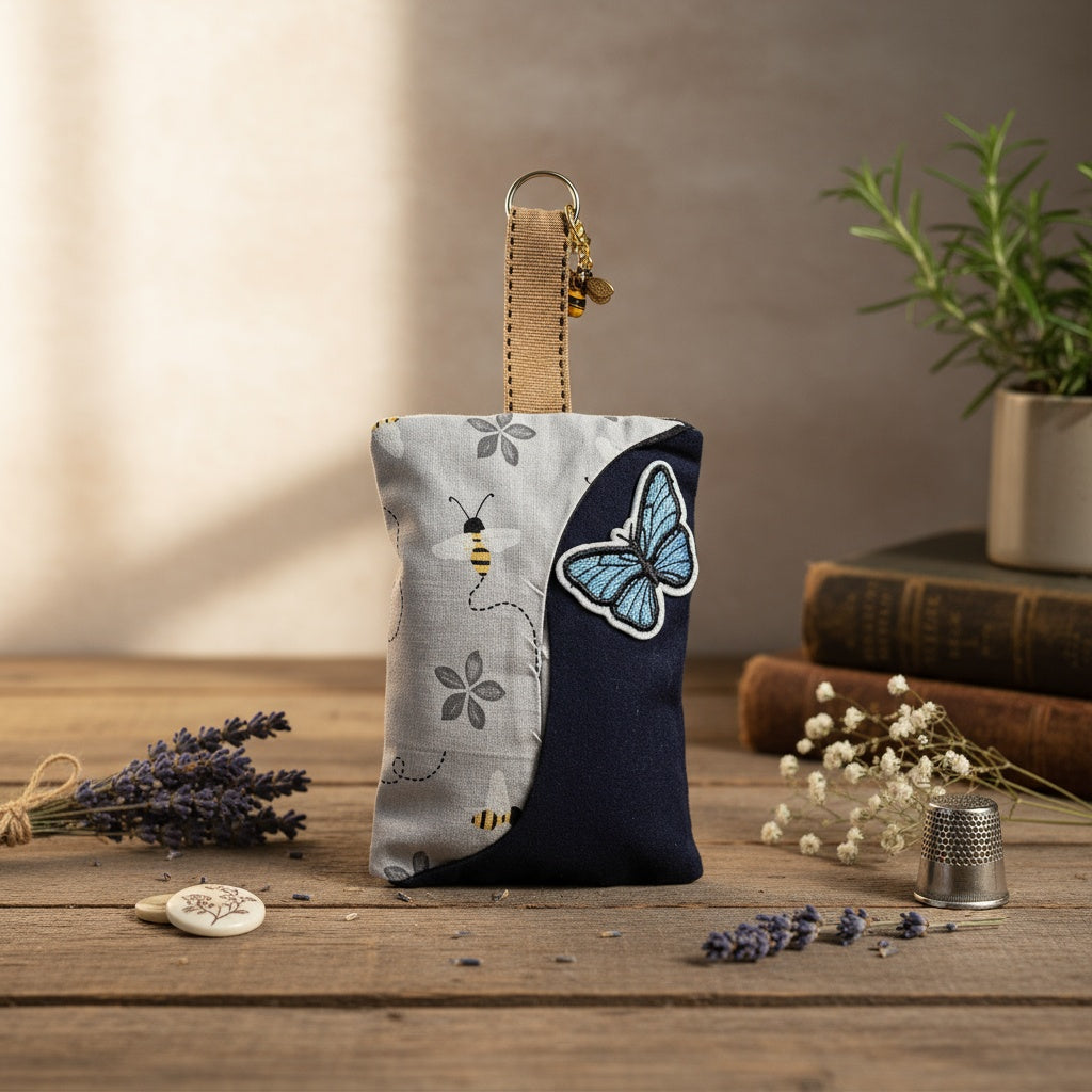Travel Tissue Case Holder – Handmade from Recycled Cotton Fabric