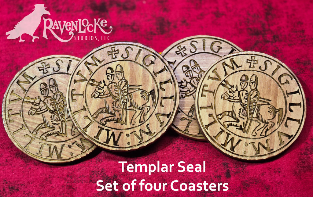 Templar Seal 4 in. Coasters (Set of Four)