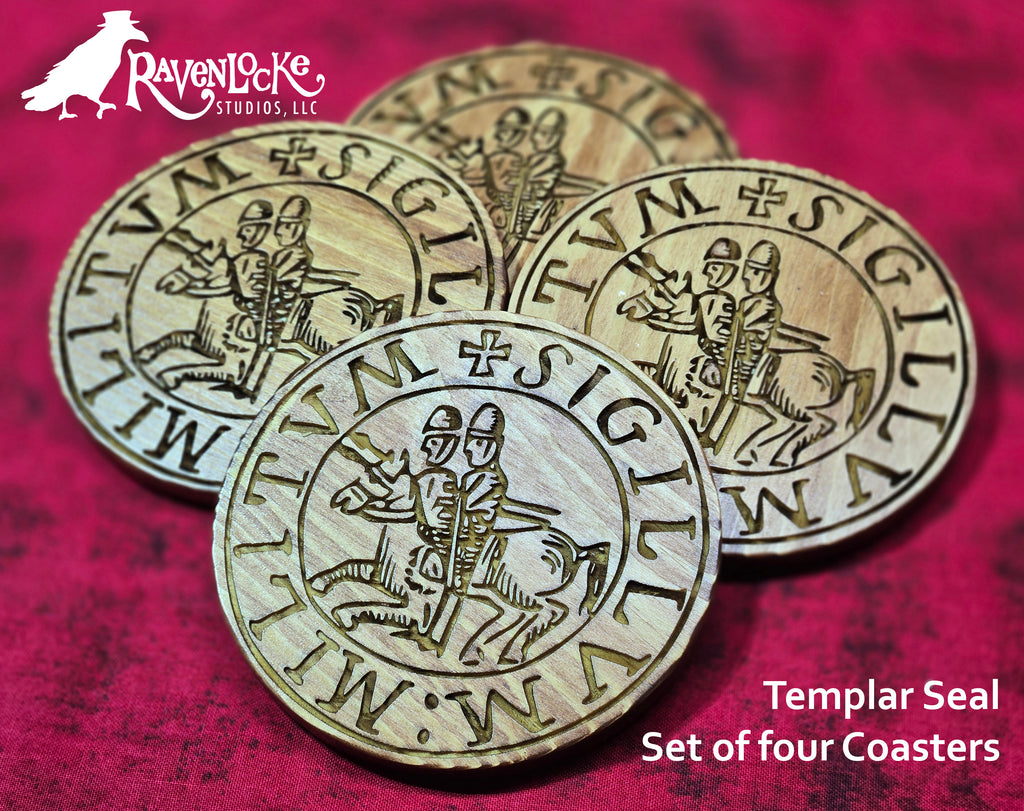 Templar Seal 4 in. Coasters (Set of Four)