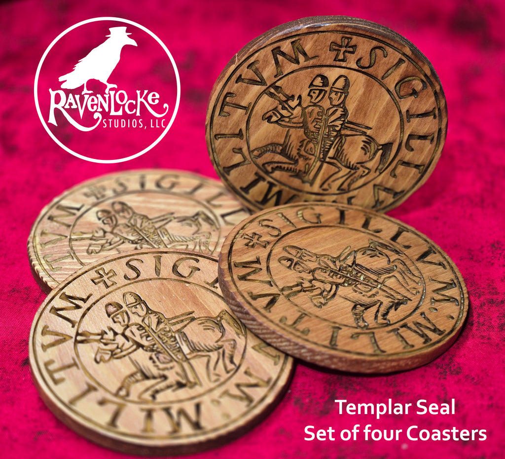 Templar Seal 4 in. Coasters (Set of Four)