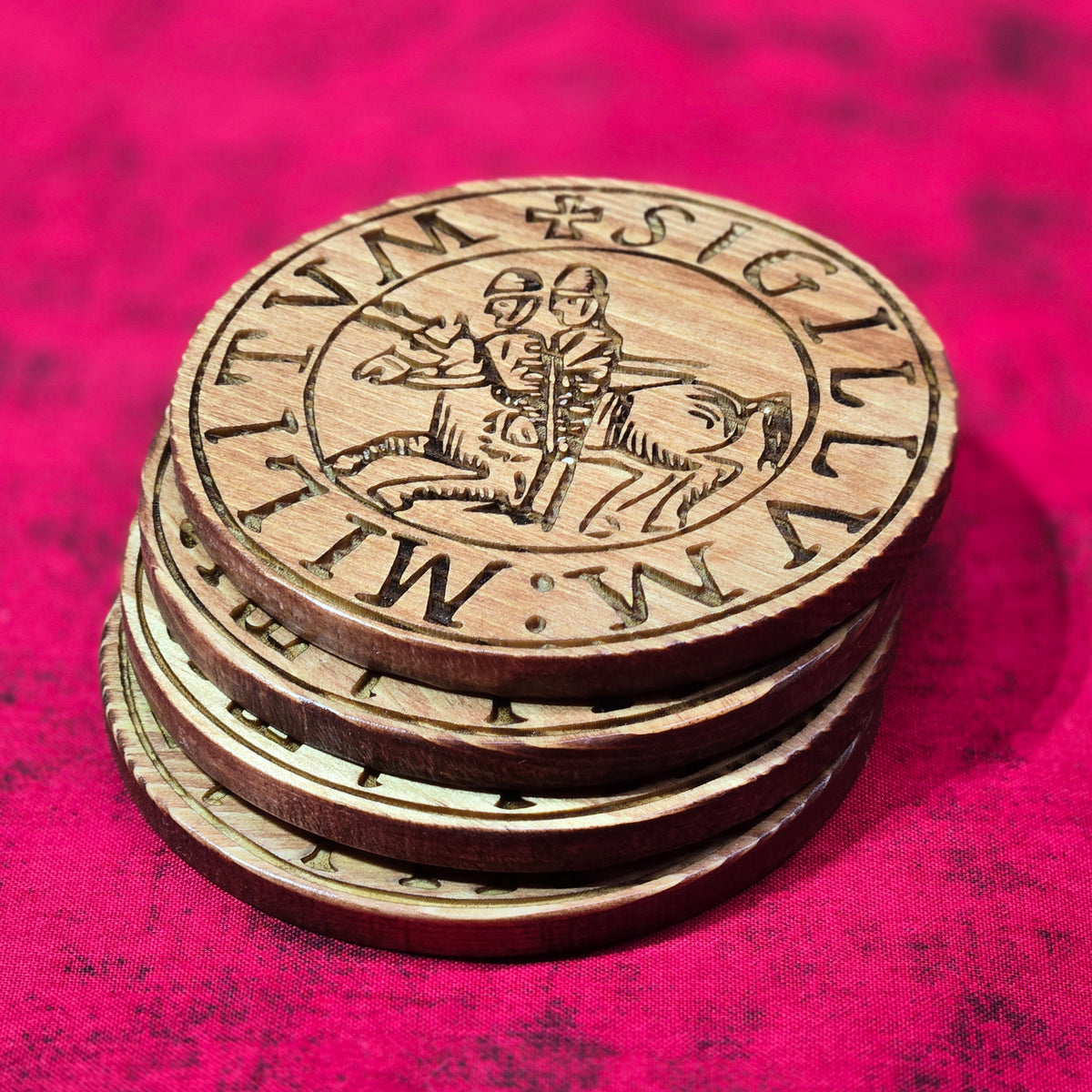 Templar Seal 4 in. Coasters (Set of Four)