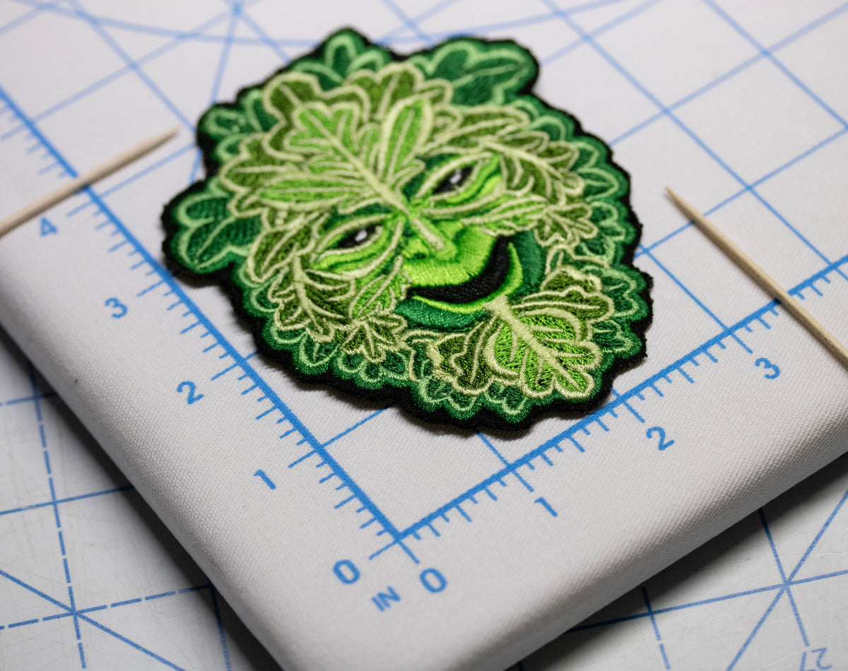Green Man Embroidered Patch