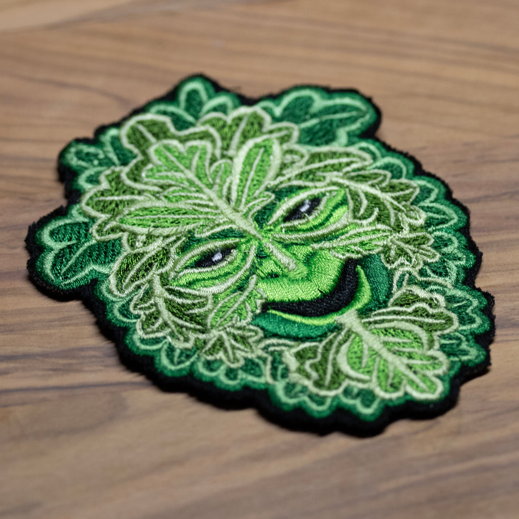 Green Man Embroidered Patch