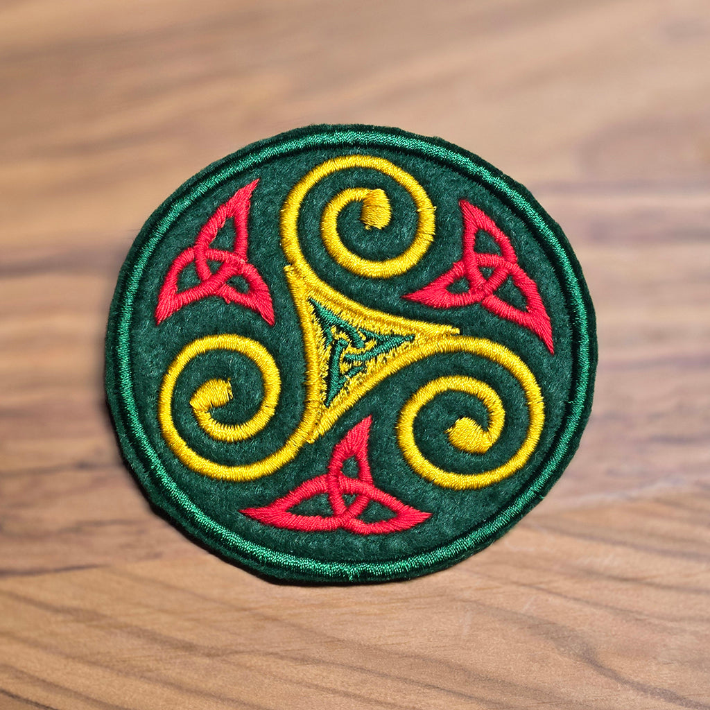 Triskele Embroidered Patch