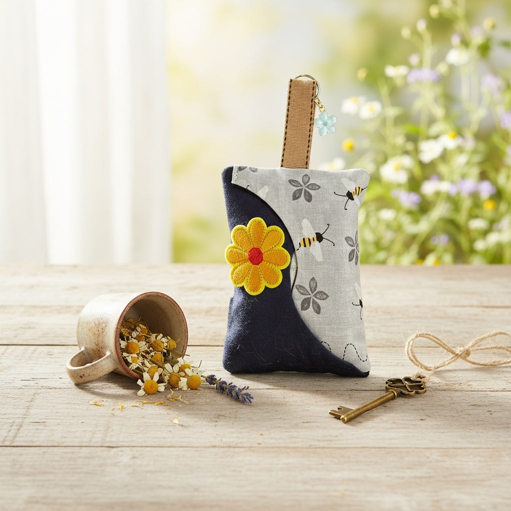 Travel Tissue Case Holder – Handmade from Recycled Cotton Fabric