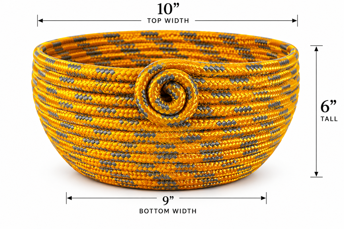 Honey Blossom Handmade Rope Basket – Cottagecore Decor
