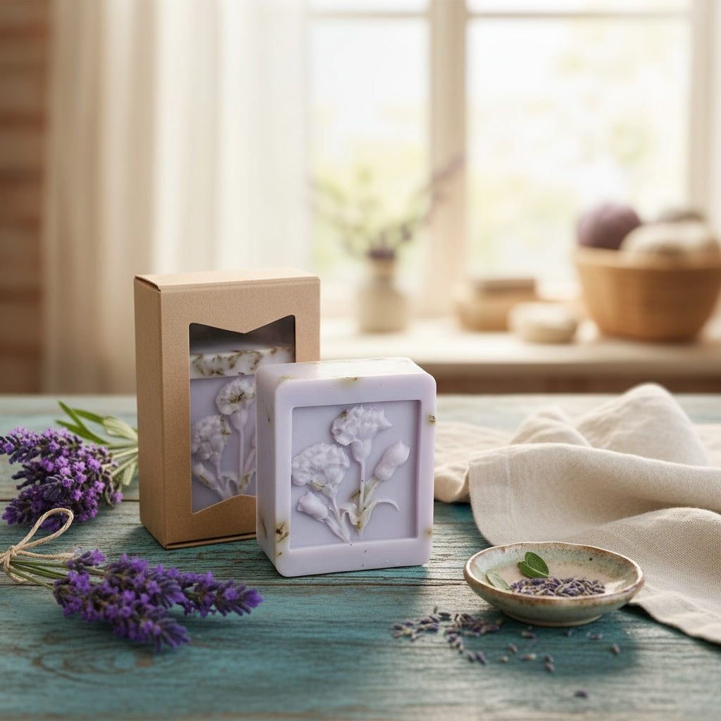 Lavender Blossom Handmade Soap Bar – Calming, Natural, and Moisturizing