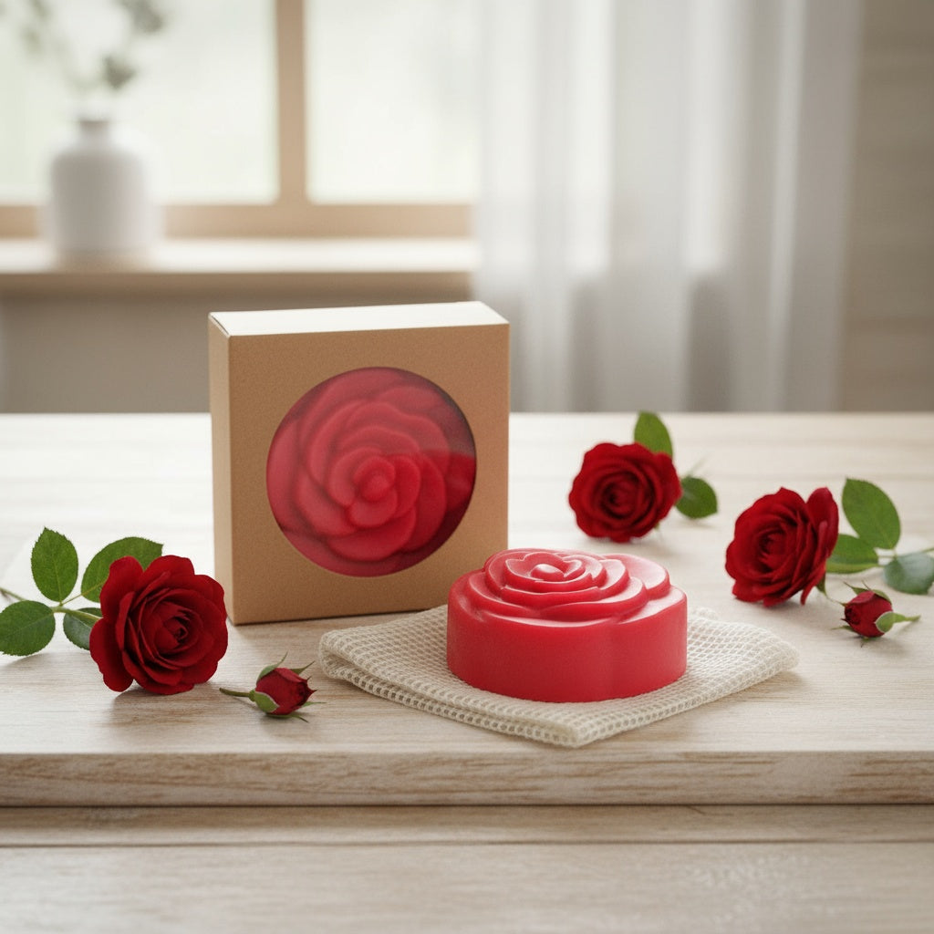 Rose Petal Luxury Soap Bar – Handmade, Moisturizing, and Naturally Scented